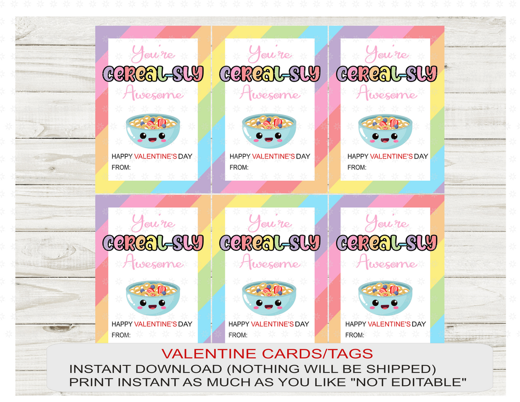 Cerealsy Awesome digital printable - Valentines Day